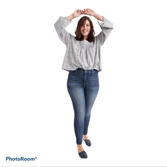 NWT MADEWELL 10" High Rise Skinny Medium Wash Jeans, Size 36/Size 22 - Picture 1 of 5